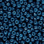 Glas rocailles kralen 8/0 (3mm) Oxford blue